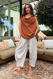 Oscar Drape Trapeze Tank Hazelnut